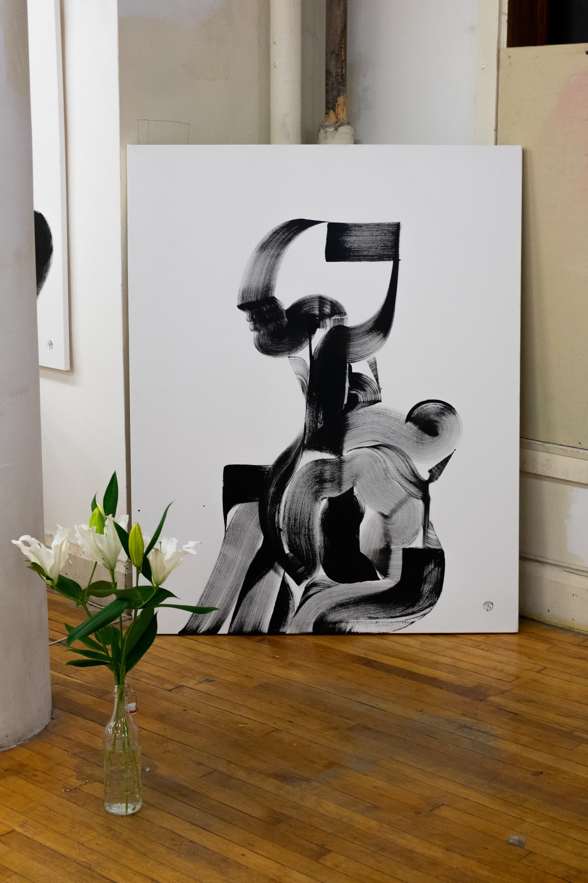 Tomek Sadurski, "Untitled," 2018. Installation View, Gallery at artist's studio. Photo by Mana Parker.